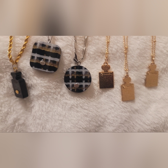 Chanel Charms On Unbranded Stainless Steel/Silver And Gold 3 LayerChains - Picture 5 of 7